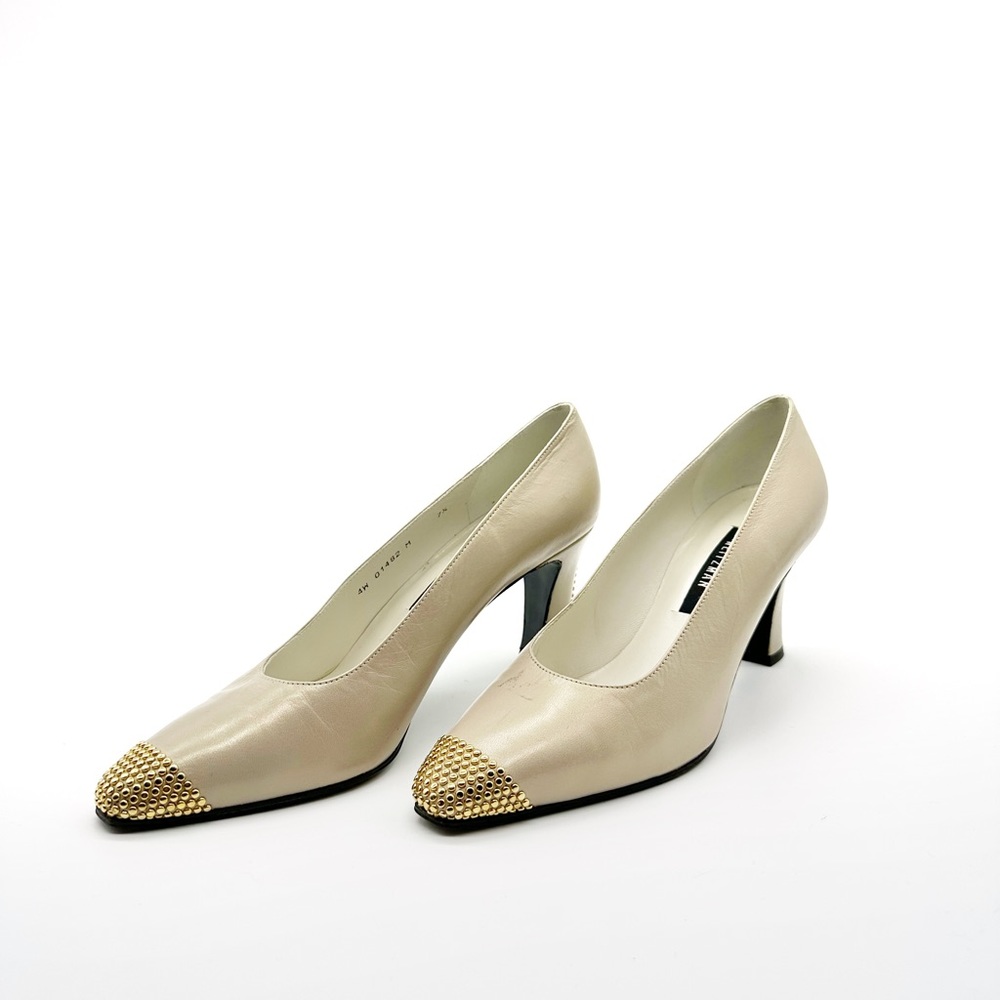 Stuart Weitzman Beige Pumps Studded Vintage 7.5